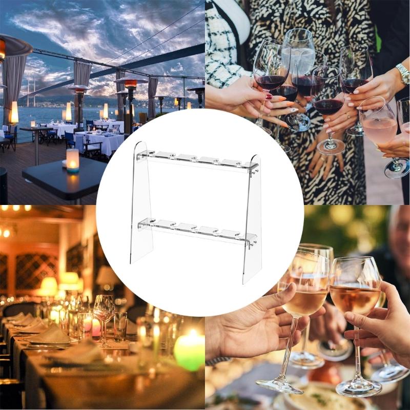 Acryl Sektglashalter Ständer Klarer Acryl Weinglashalter Sektflöten Display Regale für Feierlichkeiten