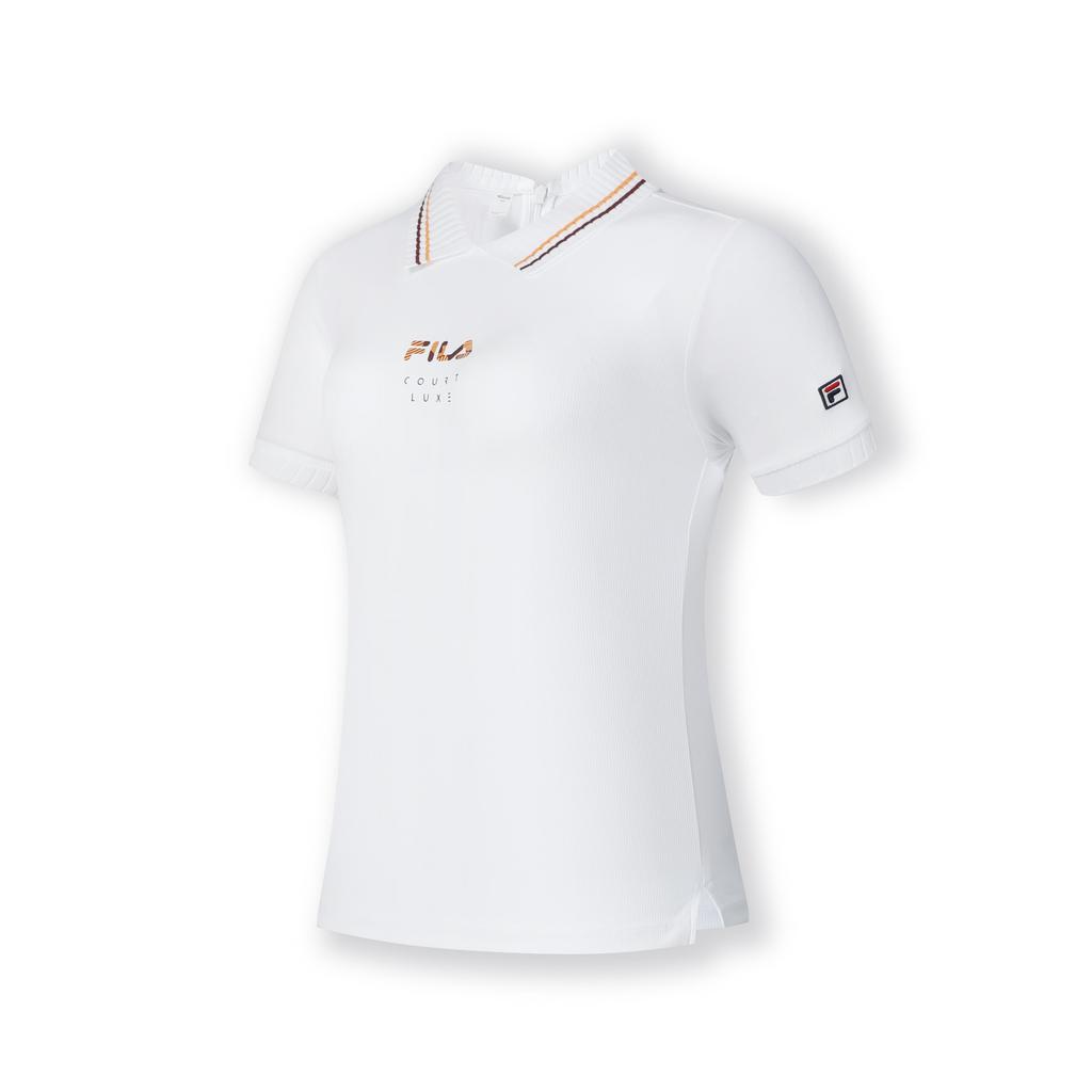 New FILA Polo Shirt Women's Bright White A11W423107FWT