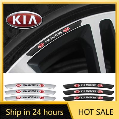 2026 Hot Adesivo per Auto 4pz Emblema Mozzo Ruota Auto Cerchione Pneumatico Adesivo in Alluminio Accessori Per Kia Rio Picanto Sportage Niro Morning Ce