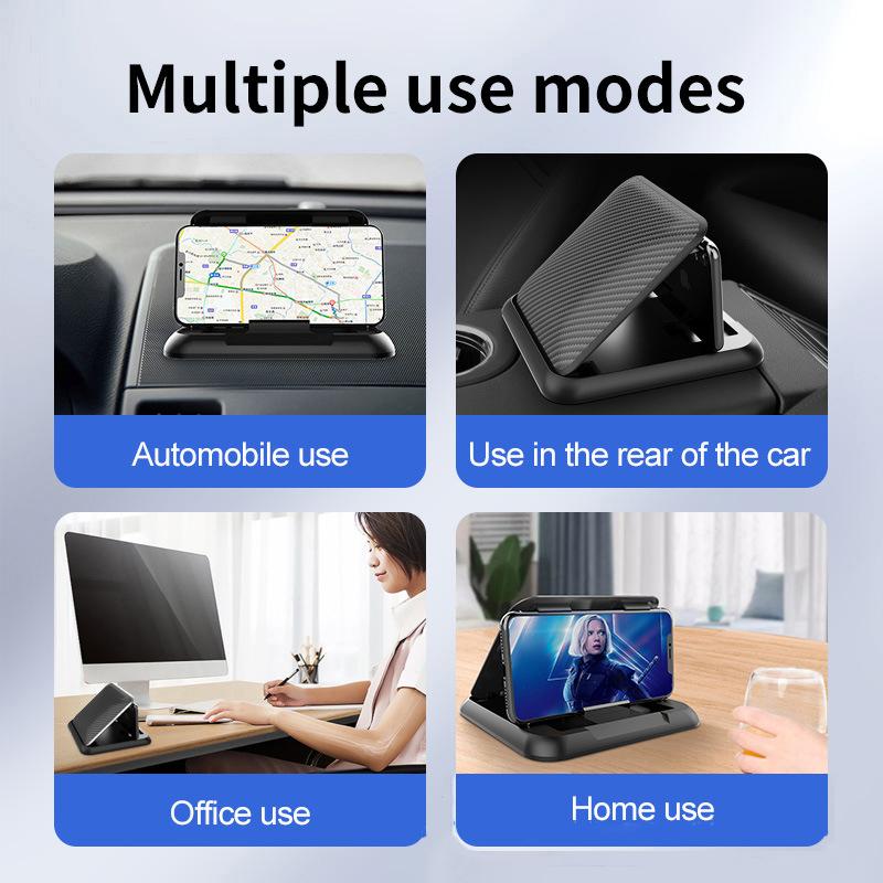 Carbon Fiber Car Phone Holder Dashboard Universal 3 To 7 Inch Mobile Phone Clip Mount Bracket for IPhone XR XS MAX GPS Stand