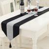Time To Sparkle Luxury Velvet Diamante Table Runner Thick Velvet Chenille Satin Christmas Xmas (Velvet-silver, Runner 31x183cm)