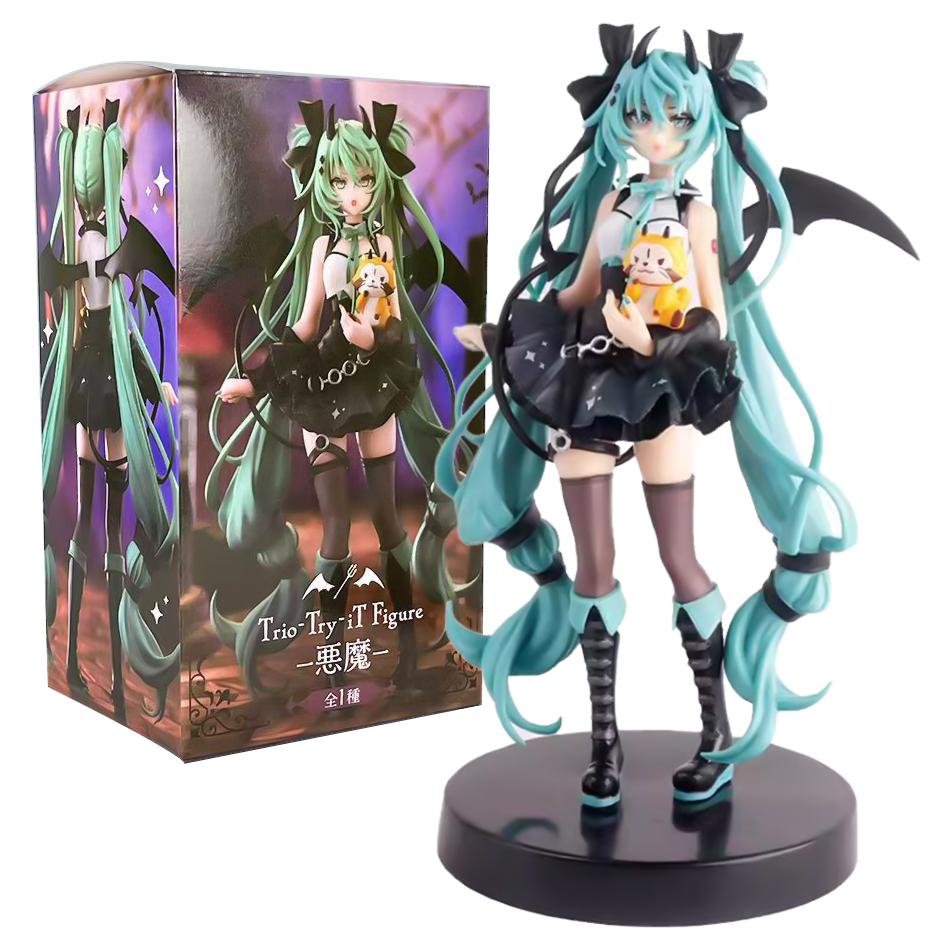 Anime Kleiner Teufel Hatsune Miku Handgemacht Kleiner Waschbär Chuyin Dunkler Engel Handgemachtes PVC Modell Animations Periphere Ornamente