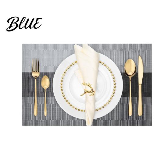 Heat-resistant Table Mats Simple Waterproof Heat for Resistant PVC Placemats Dining Anti-scalding Washable Kitchen Tableware Eco-friendly