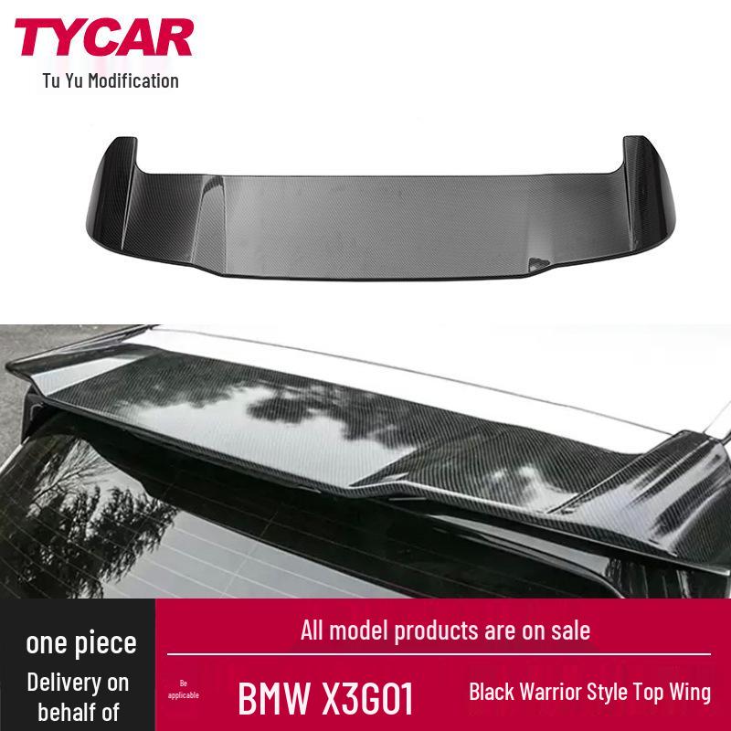 

BMW X3 G01/G08 Black Warrior Rear Spoiler: No-Drill Top Wing Air Deflector Matte Black Top Wing