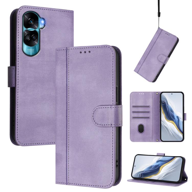 Linien-Spleißschnalle Retro Leder Handyhülle