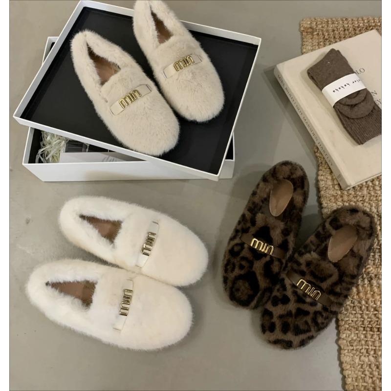 Winter Shoes Women Round Toe Slip-on Female Footwear Loafers Fur Casual Sneaker Autumn Modis Slip On Dress Moccasin New Fall