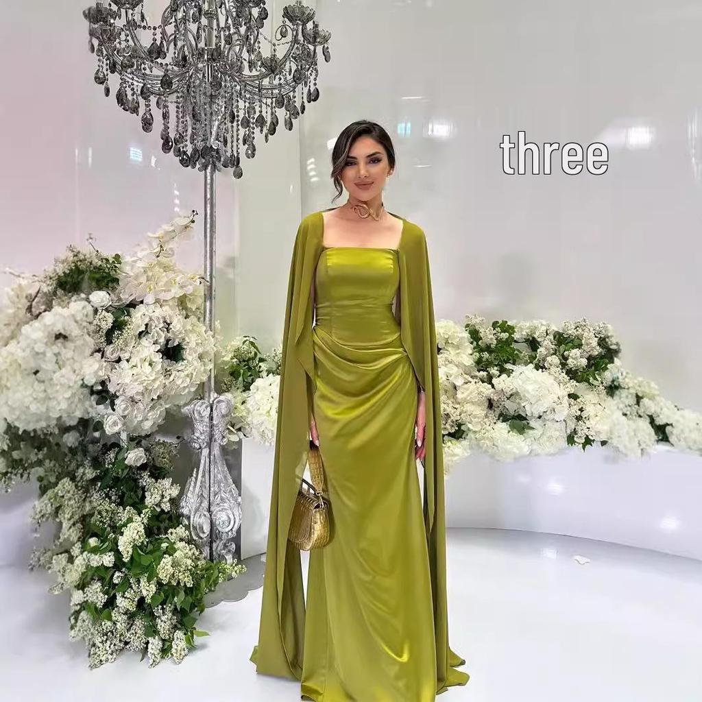 2025 Autumn Elegant Patchwork Fairy Style Shawl Evening Dress