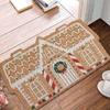 Christmas Gingerbread House Mat 40x60cm Gingerbread House Doormat Non-Slip Gingerbread House Carpet for Home Decoration