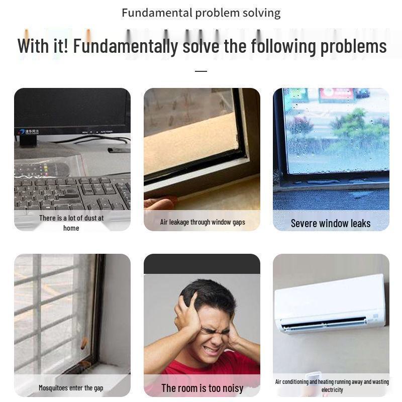 Windproof Winter Window Sealing Tape: Draft Protection, High Viscosity, No Residue, Thickened Strip