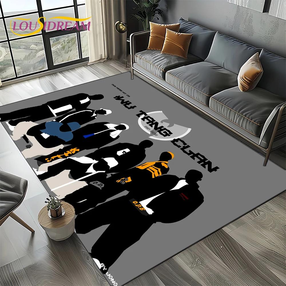 3D Wu T-TANG Clans Hip Hop Sign Rap Carpet Rug for Bedroom Living Room Home Sofa Decoration,Children Play Large Decor Floor Mat