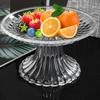 Acrylic Clear Serving Plates Fruit Dessert Salad Tray Cupcake Display Stand Round Dinner Plate Dinner Plate Kitchen Supplies