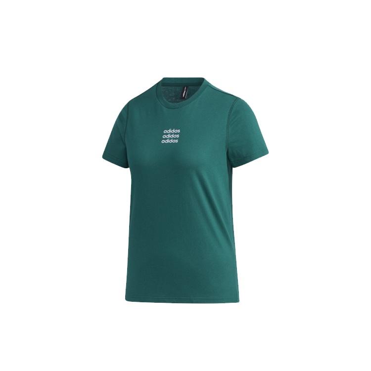 (WMNS) adidas neo Casual Sports Short Sleeve Forest Green Women s GJ7928 M
