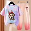 LBB Girls' Quick-drying Sports Set Summer Children's Fashionable Breathable Short-sleeved Ice Silk Set