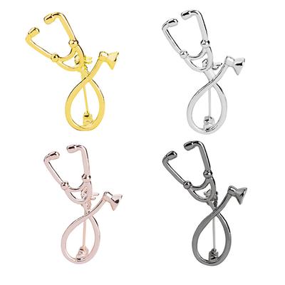 Stethoscope Brooch Clothing Gift for Nurse Medical Staff  Jewelry Cloth Accessory