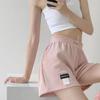 Women's Shorts Without Pockets High Waisted Sports Shorts Casual Bottoms Elastic Waist Hot Pants Solid Color Homewear EMA