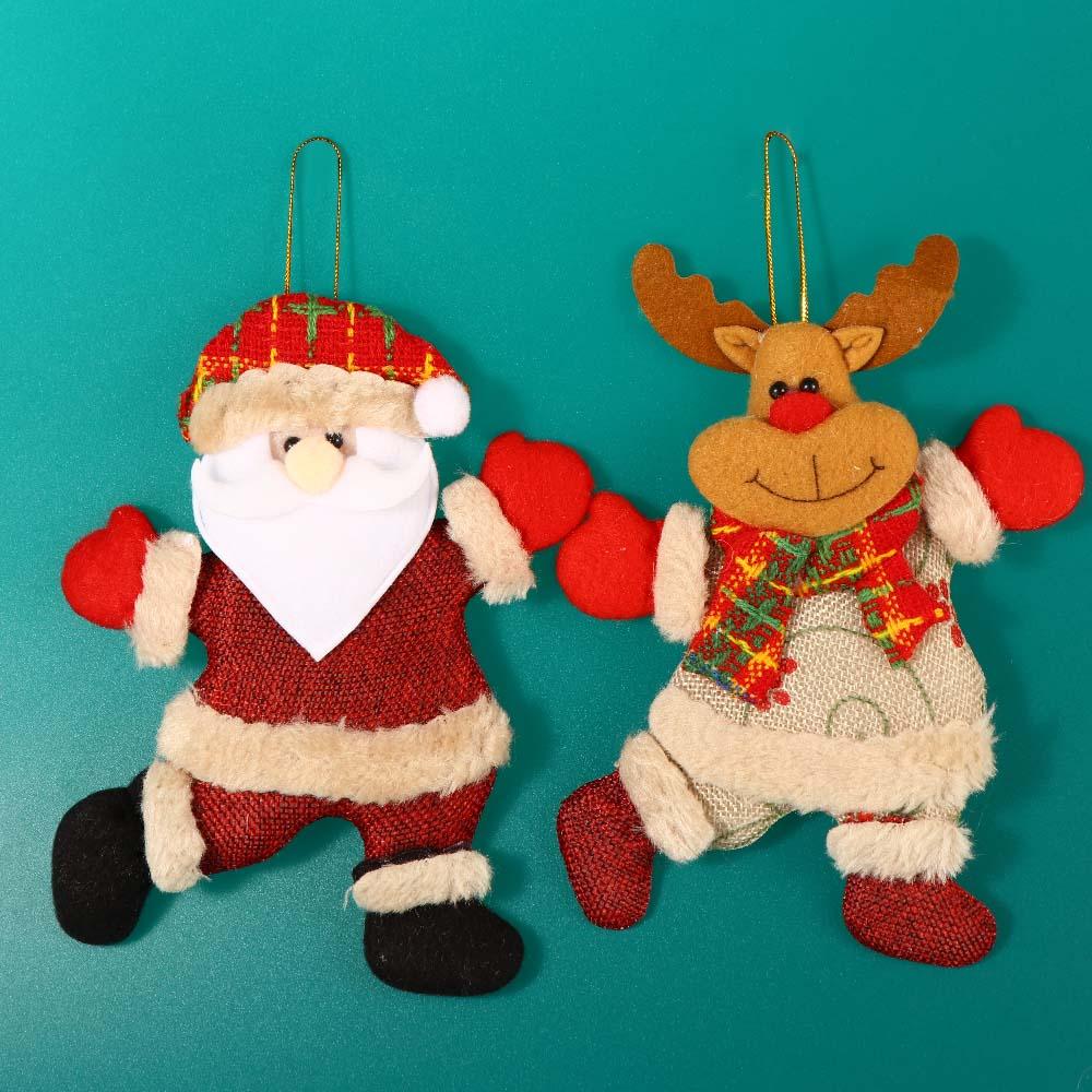 Cute Santa Claus Bear Elk Snowman Ornaments Christmas Pendant Christmas Tree Decoration Toy Doll