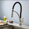 Hot and Cold Mixing Tap Kitchen Washbasin Sink Faucet Kitchen Faucets Single Handle Rotation Pull Out Sprayer Tap Deck Mounted