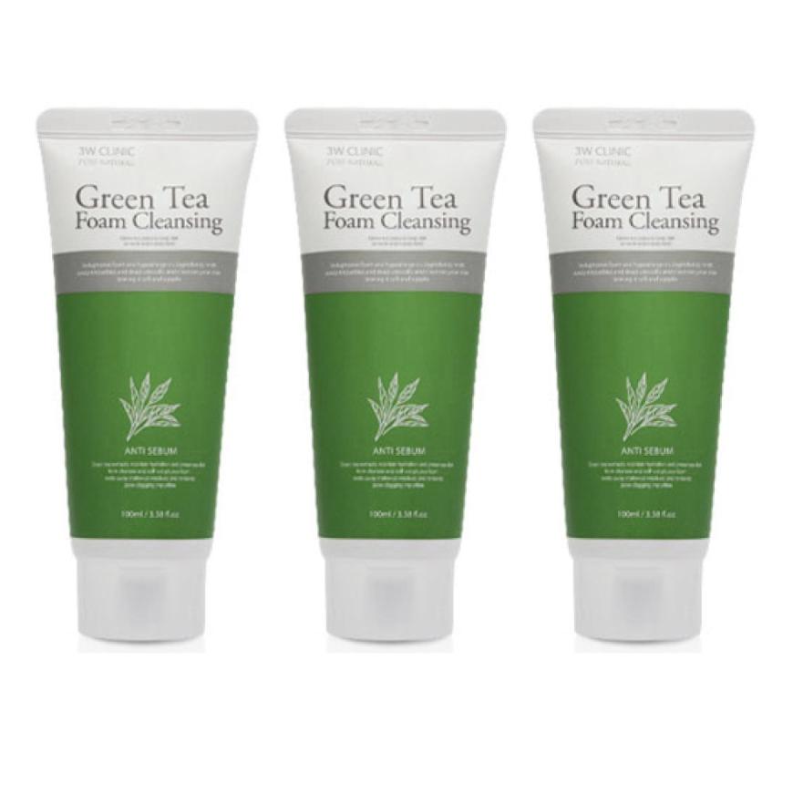 3w Clinic Green Tea Foam Cleansing 100ml (3 Options)