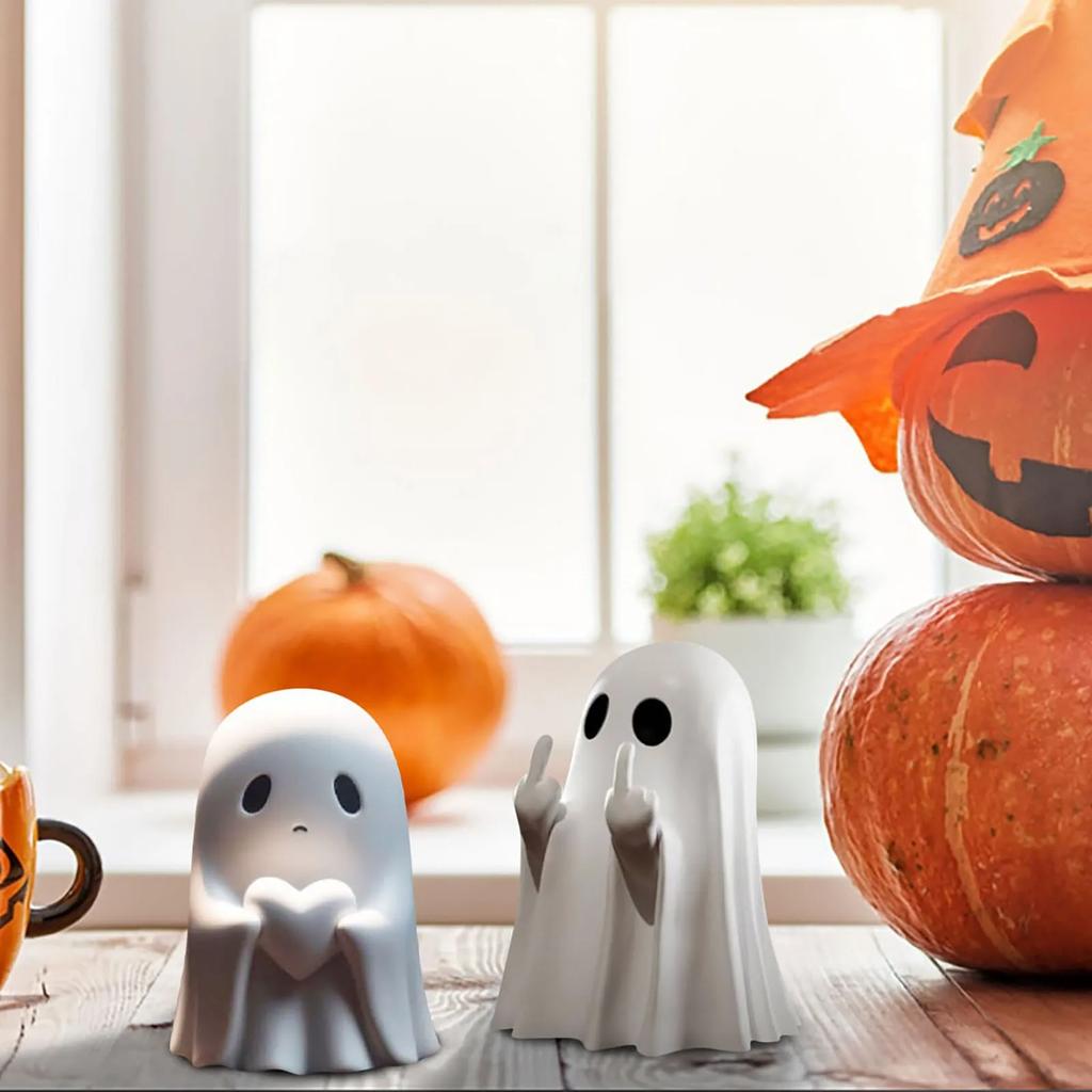 2025 New Halloween Middle Finger Love Ghost Ornaments Halloween Decoration Halloween Ornaments