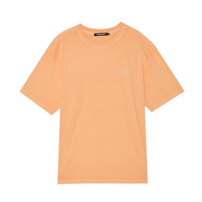 Unisex) Pigment-Dyed Mountain Artwork Short Sleeve T-Shirt (Oversized)_Am2Wts438-Lo