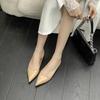 PD05 Huizhou Is Not Tired of Feet, High-end Pointed Head Large Size Light Mouth Single Shoes 34-43 Red Sole Nude Flat Shoes
