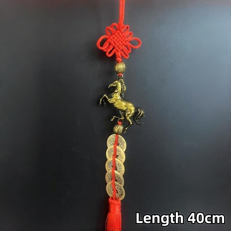 2026 Year Of The Horse Wall Hanging Car Rearview Mirror Pendant Ornament New Year Mascot Pony Lucky Decoration Housewarming Gift