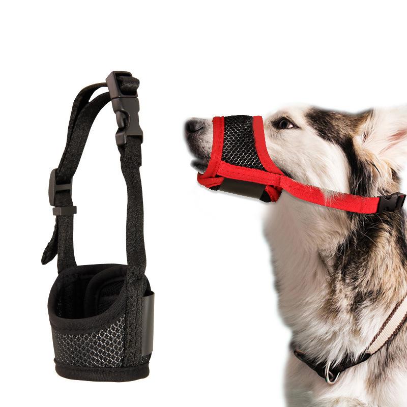Pet dog adjustable breathable mesh mask dog restraint mouth cover anti-bite and anti-ingestion mask mouth cover