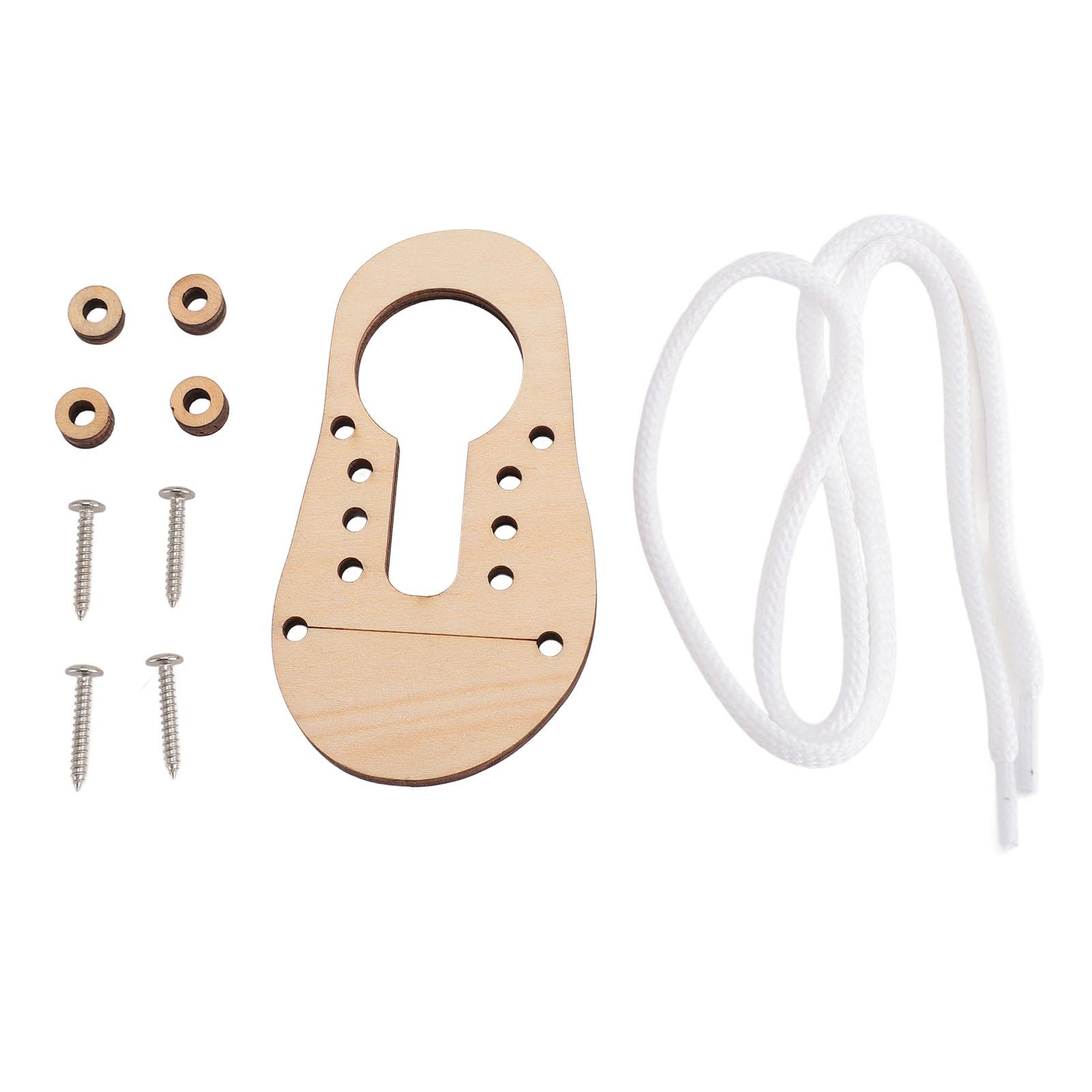 

Shoe Tying Practice Toy Educational Fine Motor Skills Development Wood Lacing Shoe Toy for Kids