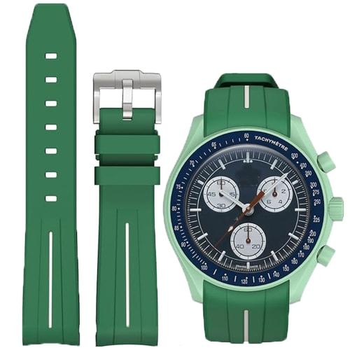 

Резиновый ремешок Niziruoup для Omega x Swatch MoonSwatch Speedmaster / часов Rolex / часов Seiko 20 мм, изогнутый, без зазора, премиальный ТПУ, мягкий и прочный каучук