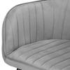 Upholstered Armchair - Springos® - Grey Velvet - Ergonomic Backrest - Metal Legs - Retro Design