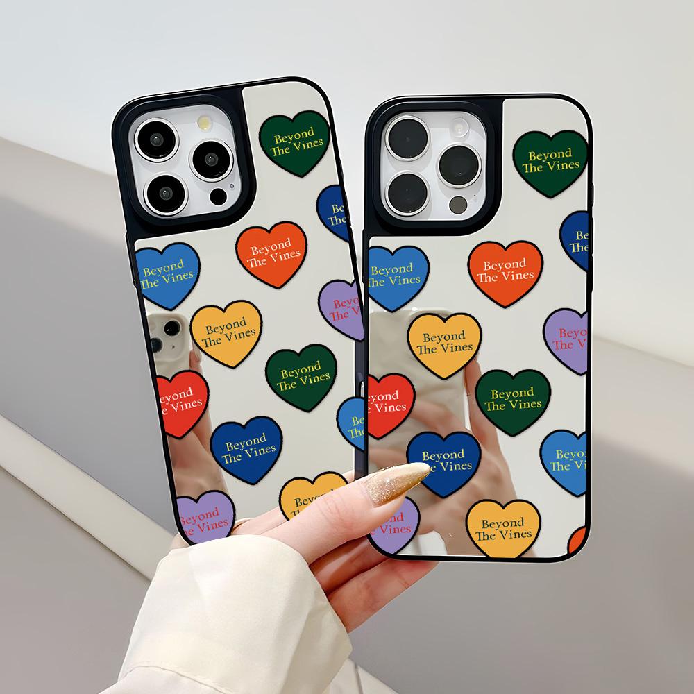 Mirror Phone Case for iPhone 15 11 13 14 for 15 16 Pro Max 12 13 16 Pro Cloud Flower and Animal Cute Style Phone Case