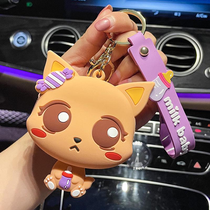 Silicone Bear Girl Coin Purse & Keychain Earphone Pouch