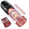 LCD Display Penis Pump Pocket Pussy Male Masturbator Vacuum Pump Thrusting Rotating Vibrating Sucking 3D Stroker Mens Sex Toys