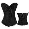 European Size 819 Black Court Corset: Abdomen Control Body Shaper