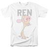 Ren und Stimpy - Collegiate Ren - Unisex Kurzarm Kinder T-Shirt - Weiß