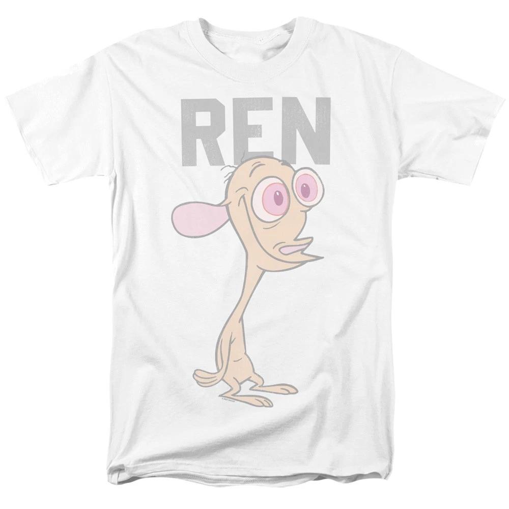 Ren And Stimpy - Collegiate Ren - Unisex Short Sleeve Children s T-shirt - White 160
