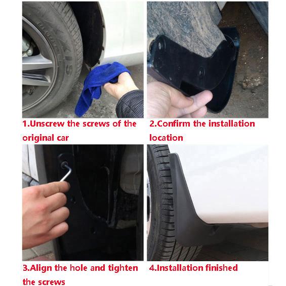 4Pcs For Honda Pilot Splash Guards Durable Mud Flaps Set Front Rear Car Mudguards Fenders Protection Accessories for -2025