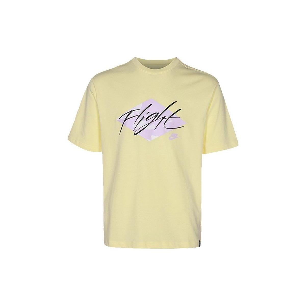 Air Jordan Flight Logo T-Shirt Yellow Purple Men s DO8897-821 XXXL