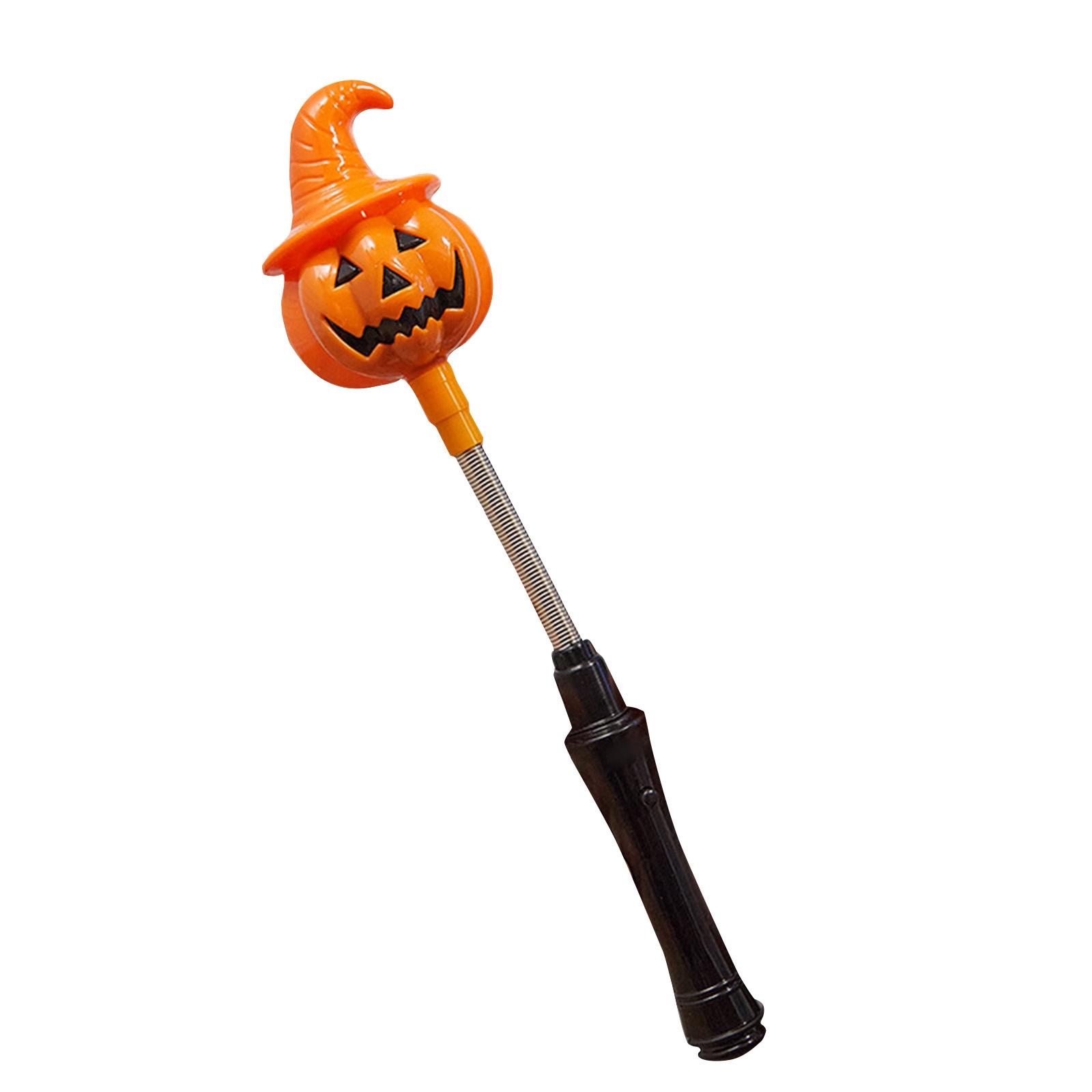 

Хэллоуинские светодиодные светящиеся палочки - Тыква и светящаяся палочка Гибкая пружина, встроенные батарейки, сувениры для вечеринки/декор One Size оранжевый
