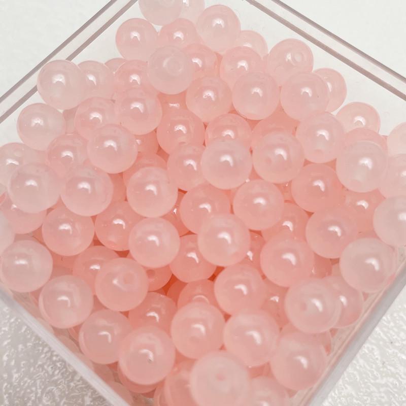 8mm Imitation Jade Glass Beads for DIY Jewelry Making, Straight Hole, Trendy Style, Loose Beads, Accessories.