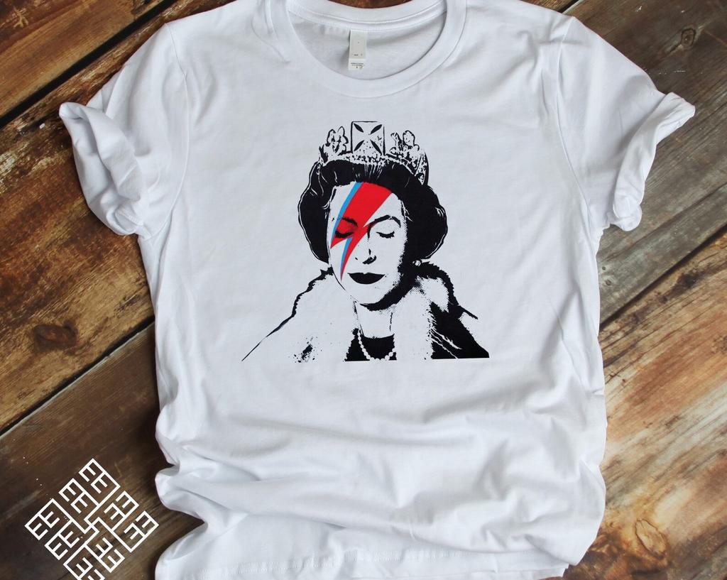 Queen Elizabeth Tee, British Monarch History Shirt, David Bowie Ziggy Stardust Inspired T shirt, UK Royal Family Tee, England Queen Gift