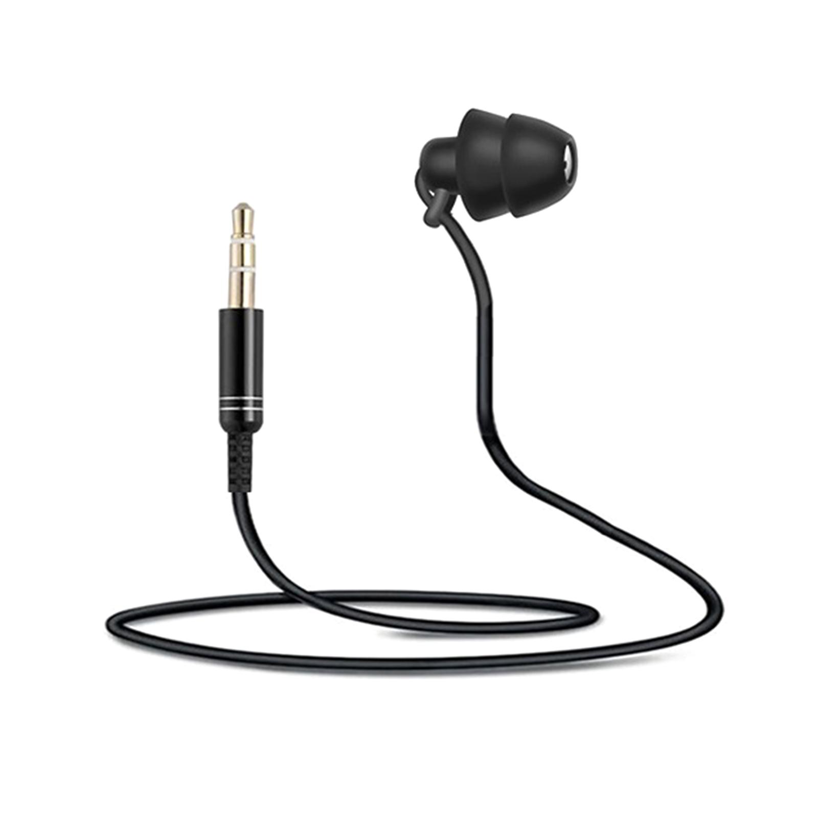 

3.5mm Single Side Audio In Ear Earphone Universal Earbud Black Headset for Mobile Phone Tablet PC Computer MP3 Players