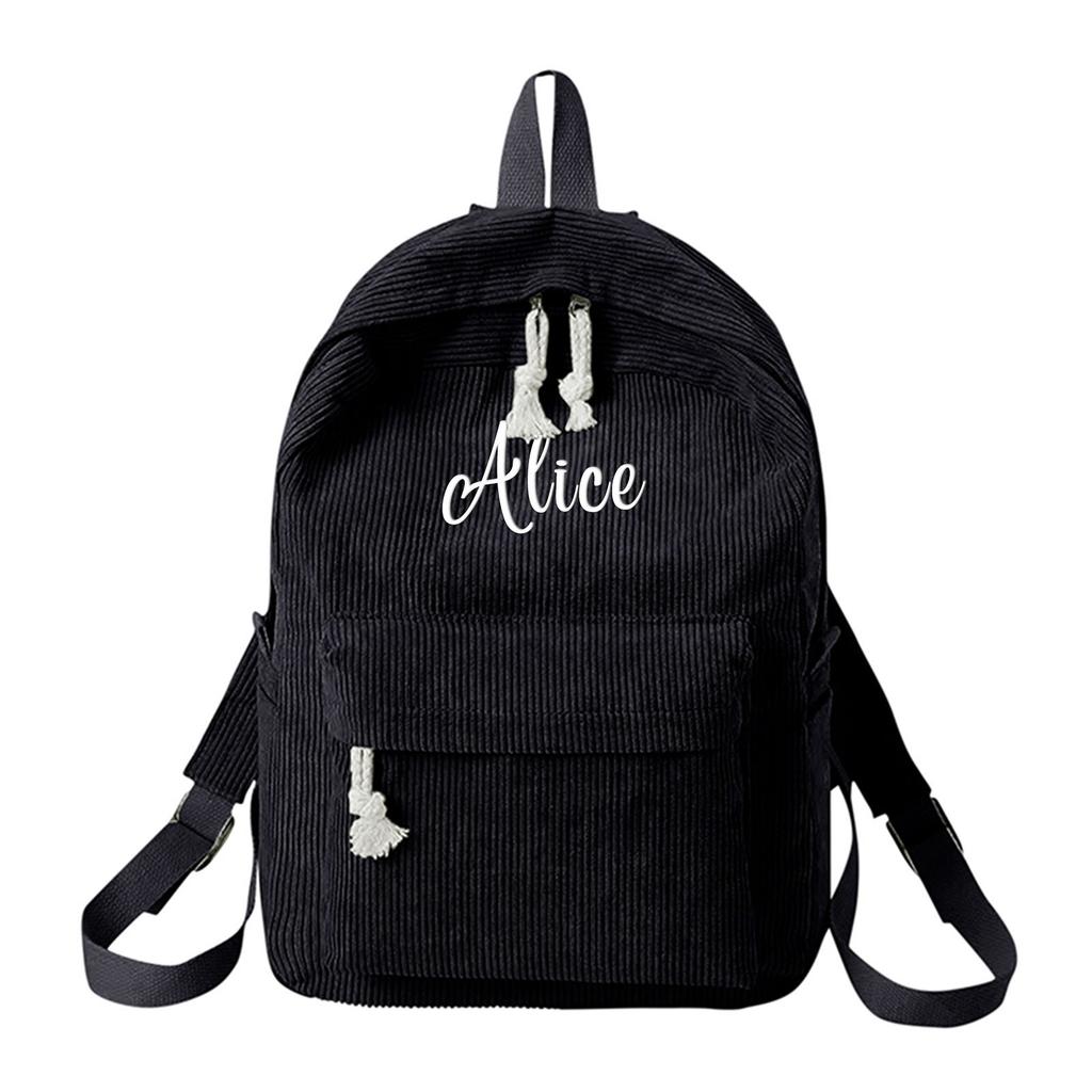 Personalized Preppy Backpack, Travel Backpack, Embroidered Name Tag, Unique Souvenir Gift
