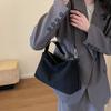 Women PU Leather Hobo Shoulder Crossbody Bag, Metal Turn Lock Zipper Handbag, Vintage Soft Purse For Autumn Daily Commute