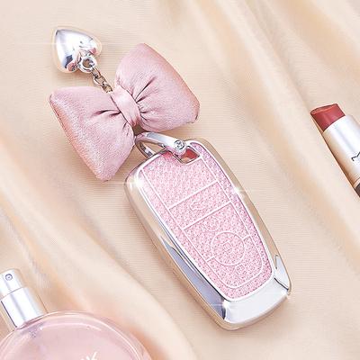 Crystal Pink Tpu For Ford Fusion Mustang Kuga Ecosport Explorer F-250 F-350 F-450 F-550 Raptor F150 Car Key Case Cover Holder