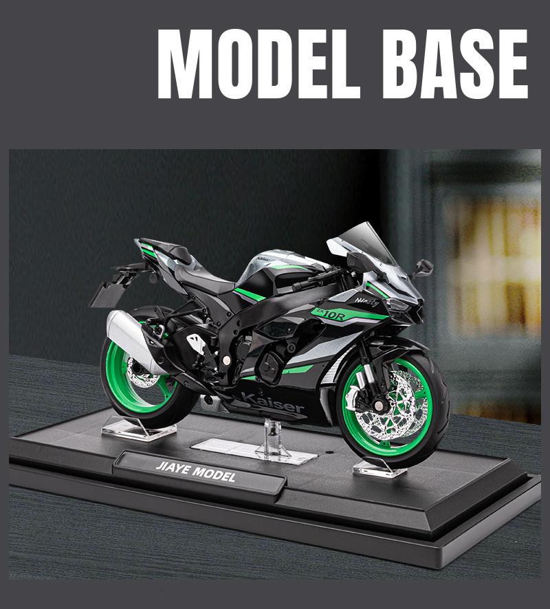 1/12 Kawasaki Ninja ZX10R Legierung Druckguss Motorrad Modell Spielzeug Fahrzeug Sammlung Sound und Licht Off Road Autocycle Spielzeug Auto