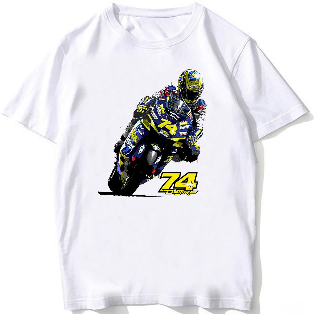 T-shirt da Corsa Gp Daijiro Kato 74 Nuova Estiva Unisex Manica Corta Moto Sport Ragazzo Casual Top Bianchi Magliette da Motociclista