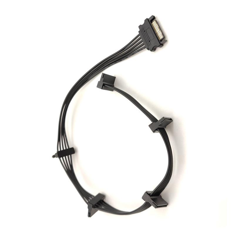 

Sata 15pin Male 1 to 5 SATA 15Pin Female Splitter Cable for Hard Drive Power Supply Extention Cord for DIY PC Server