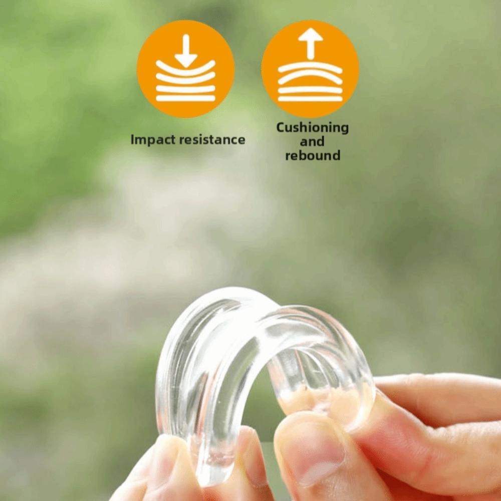 4pcs Transparent Drawer Handle Soft Rubber Glass Door Handle Versatile Sliding Door Handle  Home Use
