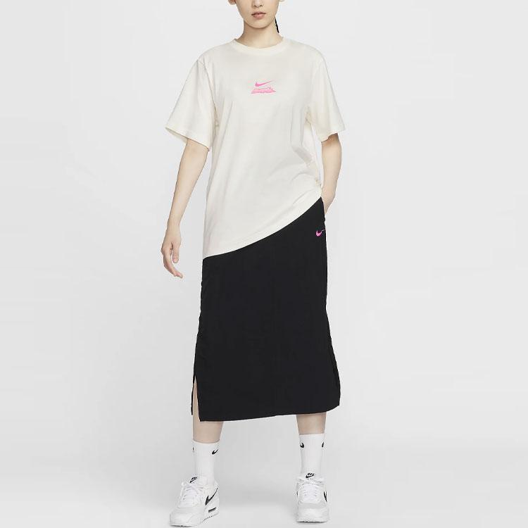 Nike Abbigliamento Sportivo Essenziale Stampa Logo Fantasia Animale Comoda Traspirante Maglietta Sportiva a Maniche Corte Donna Maglietta Vela HM4625133